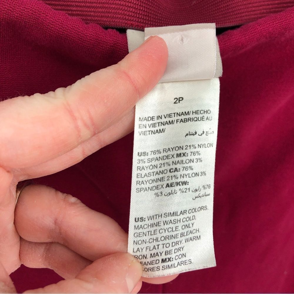 Chico’s So Slimming Straight Leg‎ Ankle Pant Womens 12P Pink - Picture 5 of 7